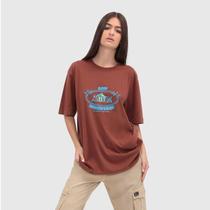 Camiseta Baw Regular Mountain Marrom
