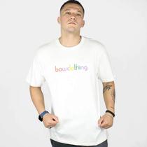 Camiseta Baw Regular Rainbaw Letter Off White