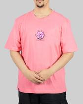 Camiseta Baw X Smiley Digital Regular - Rosa Blush