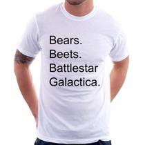 Camiseta Bears. Beets. Battlestar Galactica. - Foca na Moda