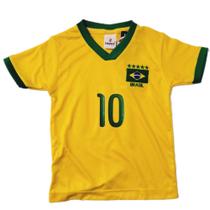Camiseta Bebê Brasil Bandeira com Estrela - Camisa 10