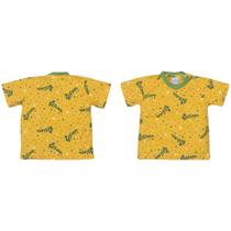 Camiseta Bebê Brasil Estrelas Copa Do Mundo Suedine Upi Uli - Camiseta Bebê Brasil Estrelas Copa Do Mundo Suedine Upi Uli -