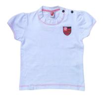 Camiseta Bebê Flamengo Branca Oficial