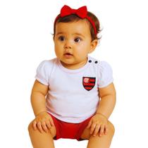 Camiseta Bebê Flamengo Branca Oficial