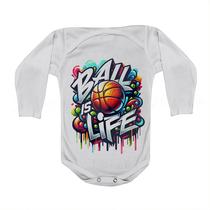 Camiseta Bebê Manga Curta Estampado Roupa Basquete