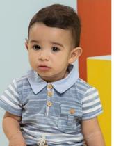 Camiseta bebê masculino verão gola polo