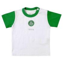 Camiseta Bebê Palmeiras Unissex Bicolor Oficial