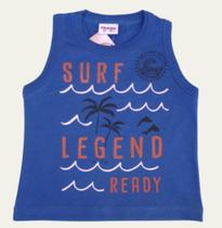 Camiseta Bebê Regata Azul Surf - Fakini Kids