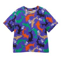 Camiseta Bento Fábula Malha Tubarãozito Azul Verão