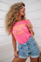 Camiseta Best Flower Rosa Neon Camiseta Best Flower Rosa Neon