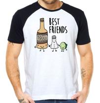 Camiseta best friends tequila sal e limão camisa divertida