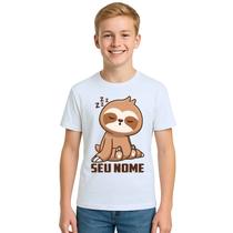 Camiseta Bicho Preguiça Dorminhoco Estampa Personalizada Camiseta Bicho Preguiça Dorminhoco Estampa Personalizada