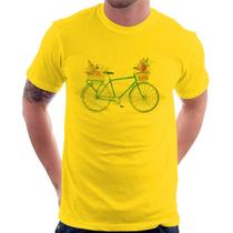 Camiseta Bicicleta e Flores - Foca na Moda