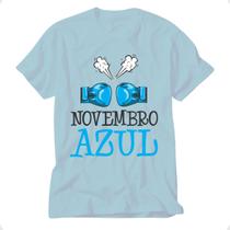 Camiseta bigode novembro azul blusa campanha prevenção