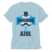 Camiseta bigode novembro azul blusa campanha prevenção