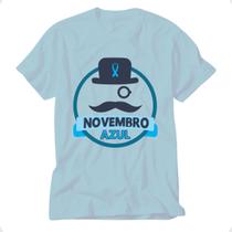 Camiseta bigode novembro azul blusa campanha prevenção