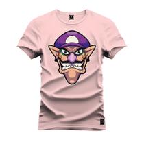 Camiseta Bigode Roxo Algodão Estampada Unissex Nexstar Varias Cores