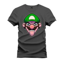 Camiseta Bigode Verde Confortável Estampada Nexstar 100% Algodão