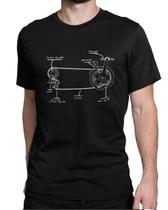 Camiseta Bike Casual Engrenagem Quadro Técnico Ponto Gol