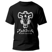 Camiseta Black Clover Touros Negros Unissex Anime