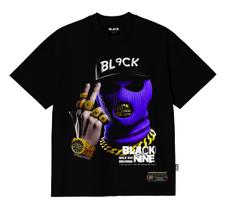 Camiseta Black Nine Balaclava Gold Purple - Preta - B91393 Camiseta Black Nine Balaclava Gold Purple - Preta - B91393