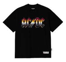 Camiseta Black Nine Premium Acdc 3D - Preto B90441
