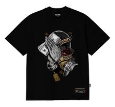 Camiseta Black Nine Premium Gracias A Dios - Preto B90426