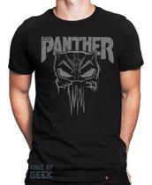 Camiseta Black Panther Pantera Negra Camisa Geek Hero