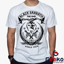 Camiseta Black Sabbath 100% Algodão Diversas Cores The End World Tour Rock Geeko