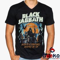 Camiseta Black Sabbath 100% Algodão Rock Geeko