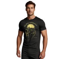Camiseta Black Sabbath Mascara Camisa Estampada Banda Heavy Metal Básica Unissex Camiseta Black Sabbath Mascara Camisa Estampada Banda Heavy Metal Básica Unissex