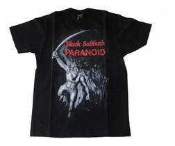 Camiseta Black Sabbath Paranoid Blusa Adulto Banda Rock E840 BM - Bandas