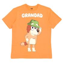 Camiseta Bluey Abuelo para Hombre Naranja Talla S Camiseta Bluey Abuelo para Hombre Naranja Talla S