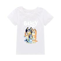 Camiseta Bluey Family Moose - Manga Curta para Meninos e Meninas