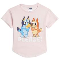 Camiseta Bluey Little Girls rosa claro de 7 a 8 anos