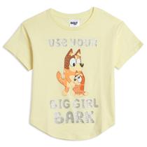 Camiseta Bluey Mom & Bingo Little Girls amarela 6X