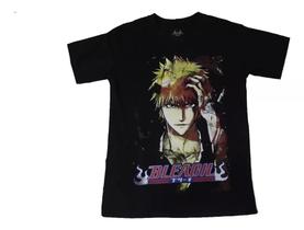 Camiseta Blusa Adulto Anime Bleach Ichigo Kurosaki EPI 302 EPI102 BM Camiseta Blusa Adulto Anime Bleach Ichigo Kurosaki EPI 302 EPI102 BM