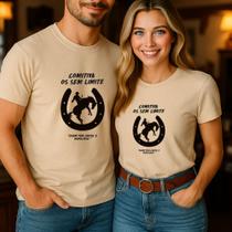 Camiseta Blusa Adulto Casal Country Estampa Comitiva Os Sem Limite Agrogirl Agroboy Cowboy Namorados
