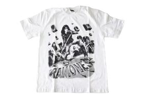 Camiseta Blusa Adulto Unissex Banda Ramones Branco Bo278 BM