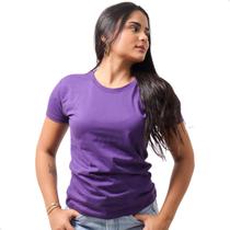 Camiseta Blusa Baby Look Feminina Algodão Macia e Lisa Básica