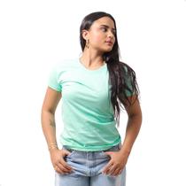 Camiseta Blusa Baby Look Feminina Algodão Macia e Lisa Básica