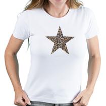 Camiseta blusa baby look feminina Estrela manga curta moda gringa