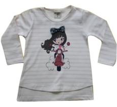Camiseta blusa bebe infantil menina manga longa algodão Have Fun