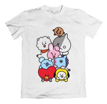 Camiseta Blusa Bts Bt21 Bangtan Boys Desenho Mascote Unissex - Hippo Pre