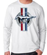 Camiseta blusa de frio manga longa Mustang cavalo ford