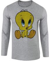Camiseta blusa de frio manga longa Piu Piu pinto frajola gato