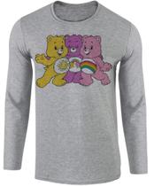 Camiseta blusa de frio manga longa Ursinhos carinhosos desenho