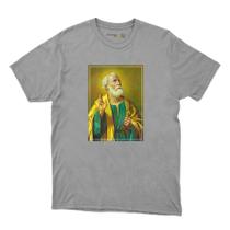 Camiseta Blusa Estampa São Pedro Masculina Algodao Legiao de Maria Confortavel Dia a Dia