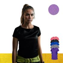 CAMISETA blusa feminina Camisa Blusinha DRY FIT Tecido Furadinho Academia Corrida Yoga 616 - IRON SPORTS