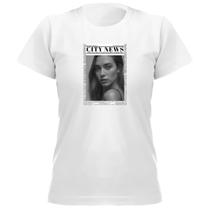 Camiseta blusa feminina manga curta babylook City News Moda Exclusiva